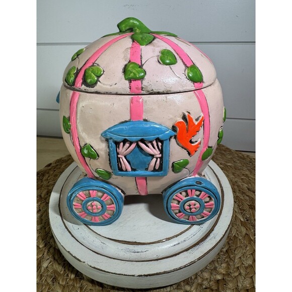 Earl Bernard Vintage Cinderella Carriage Jewelry Box - 6" H x 5" L x 4"  AS IS - Picture 4 of 11